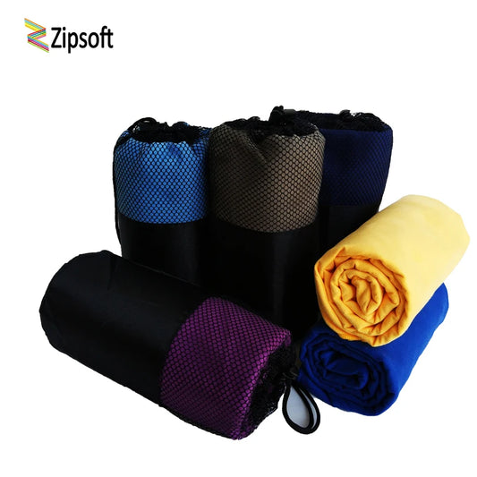 Zipsoft Sports Towels Beach Towel Microfiber Fabric Mesh Bag Quick-Drying Travel Blanket Swimming Camping Yoga Mat Christmas2021