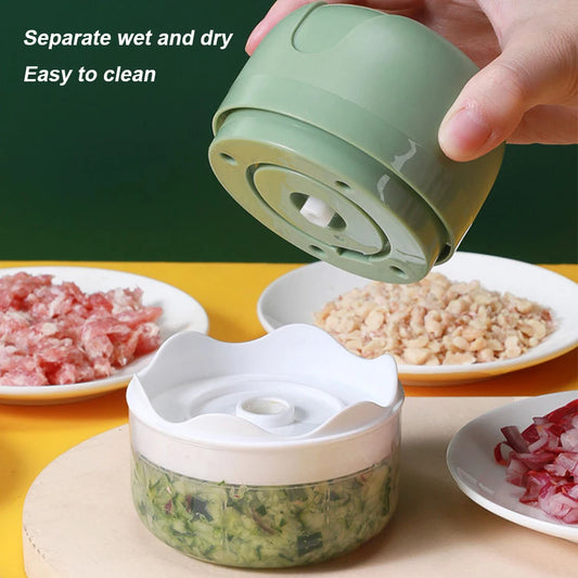 100ML Food Processor Blender Powerful Electric Garlic Mincer Multifunctional with Stainless Steel Blade Household Kitchen Gadget